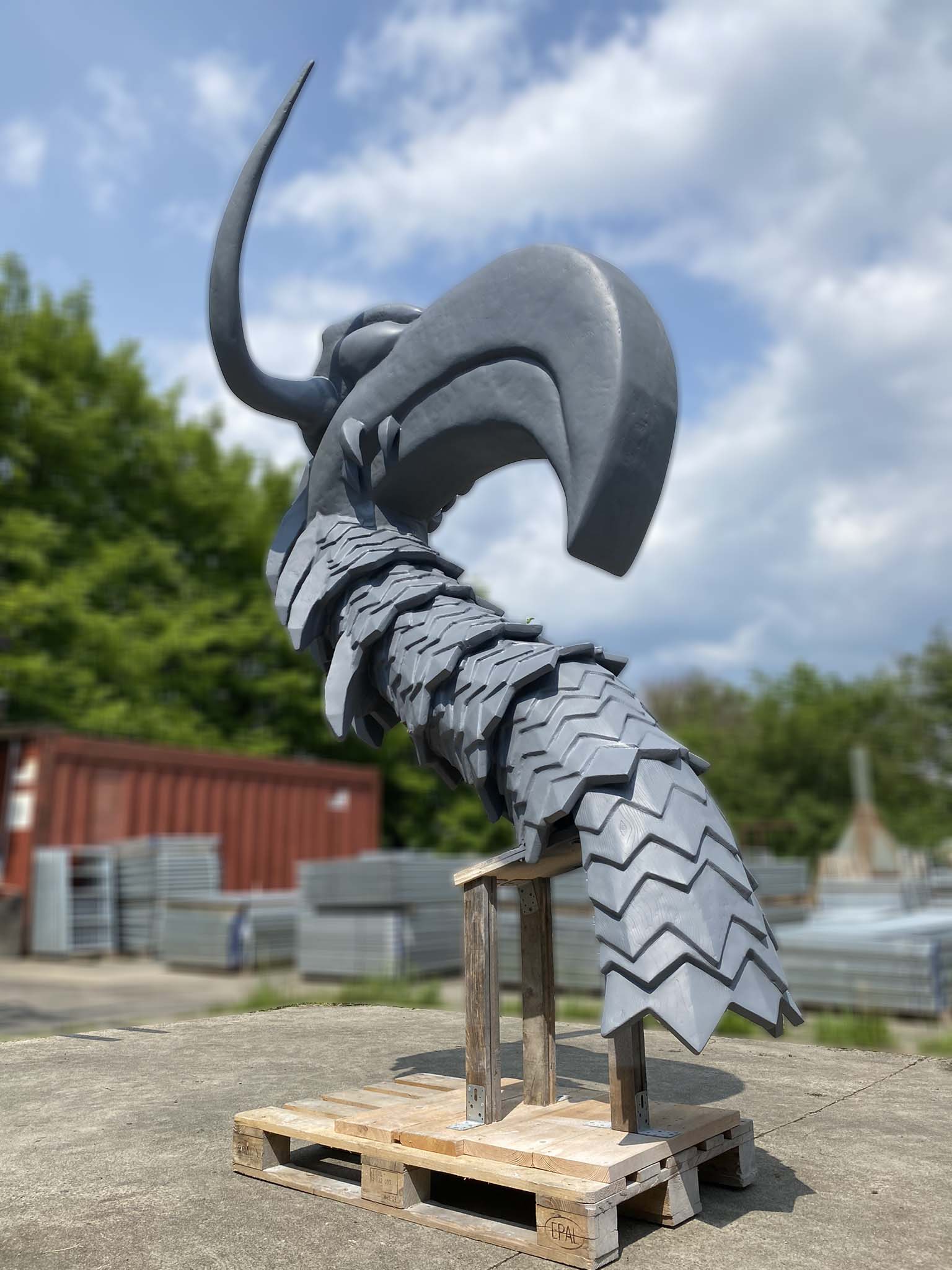 D-printed Viking bow head for FX³ client Parc Astérix & Compagnie Des Alpes Défilé Gaulois parade