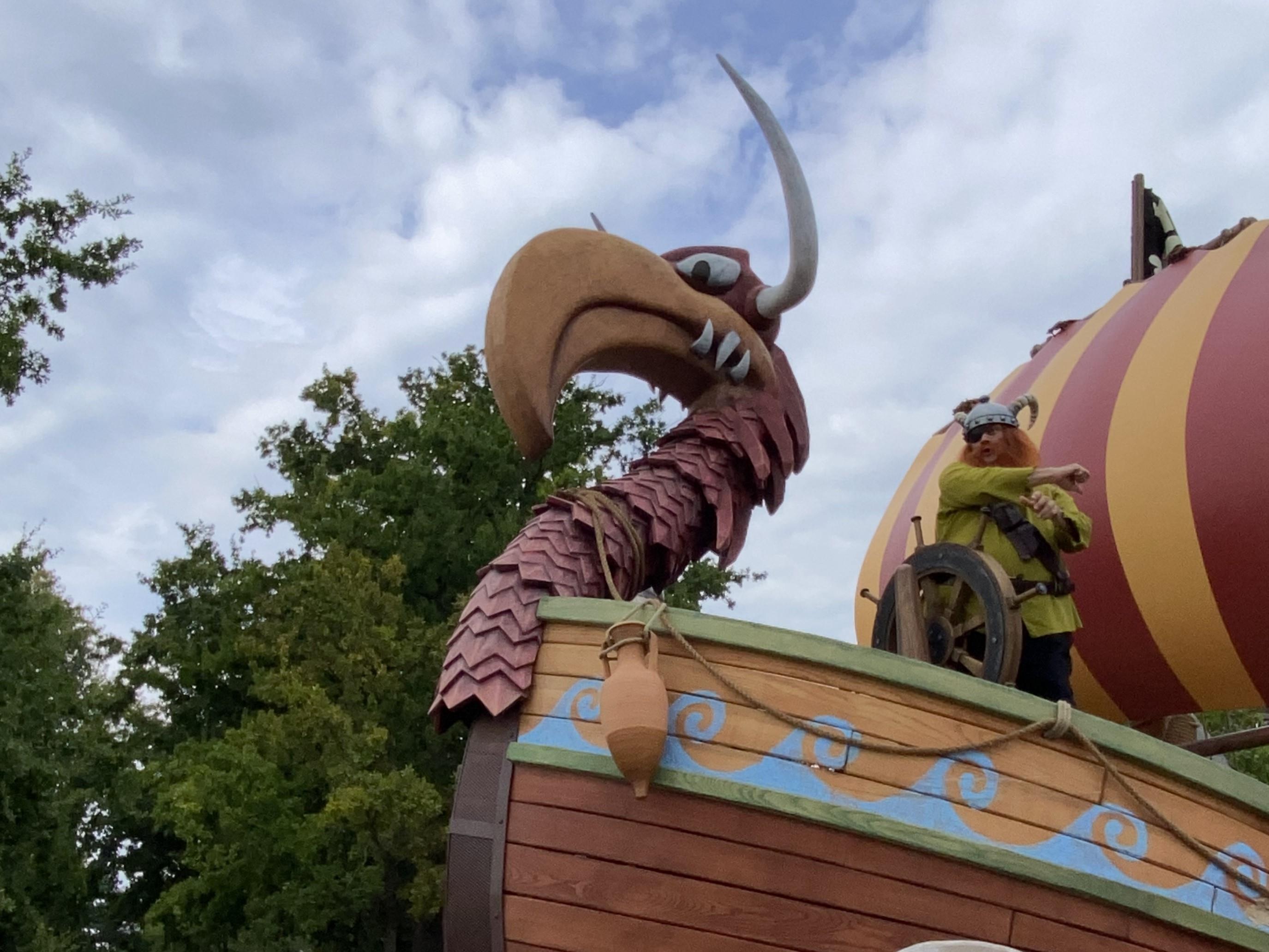 3D-printed Viking bow head for the Parc Astérix parade Le Défilé Gaulois