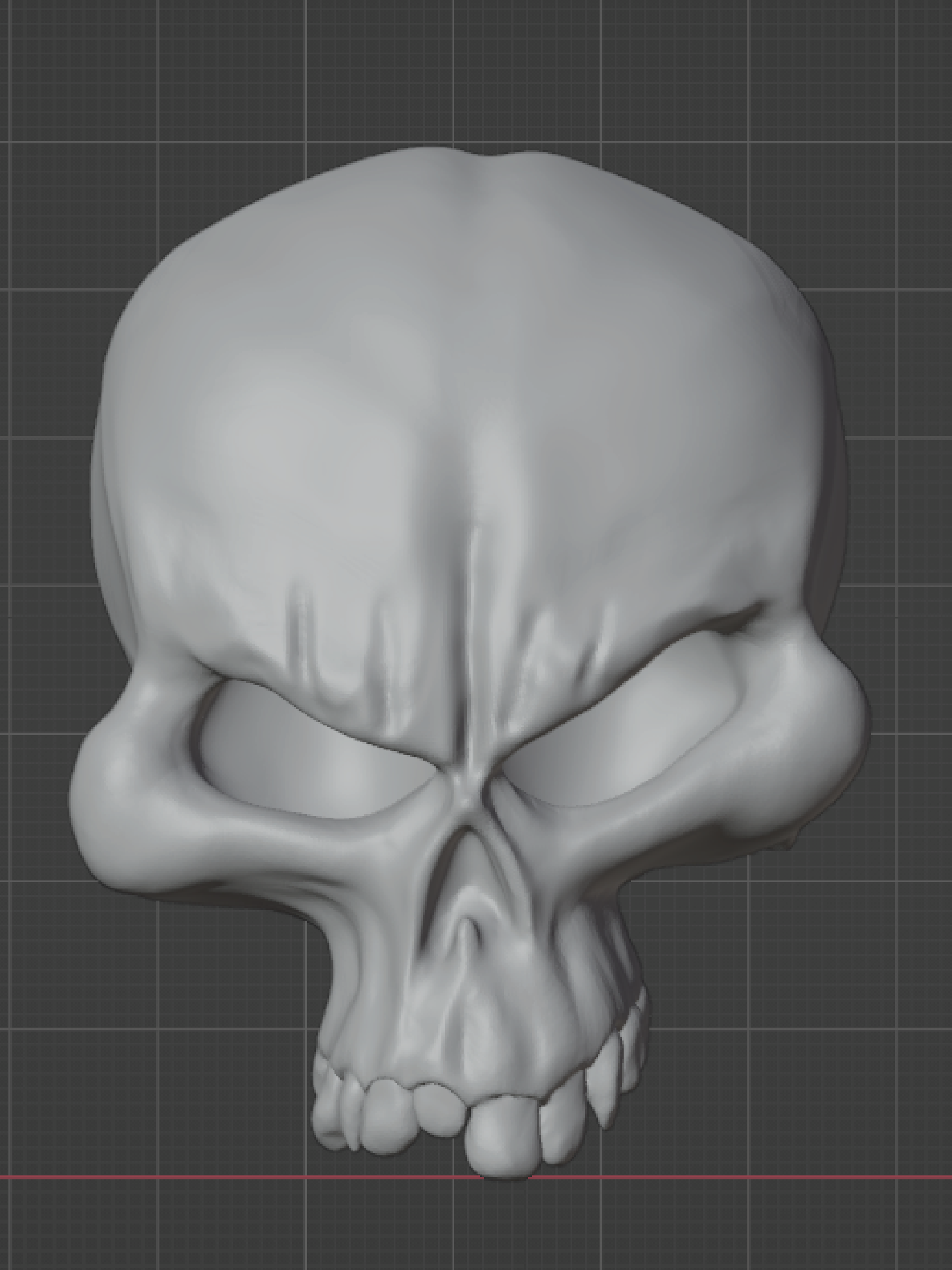 3D models of Halloween-themed clown and skull sculptures based on original sketches for Walibi park decorations for FX³