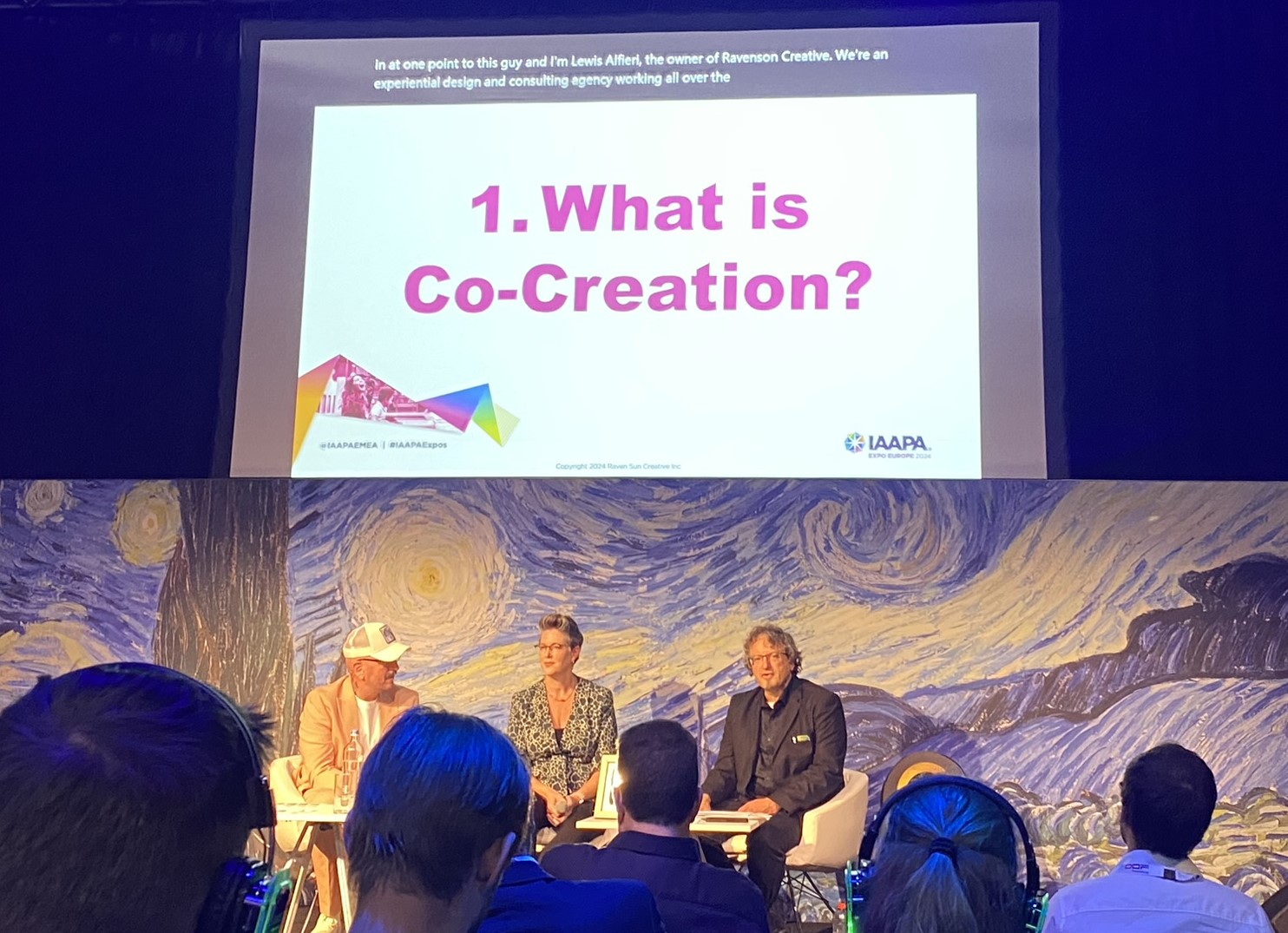 Panel on co-creation with Louis Alfieri, Heather Doggett, and Daniel Kerscher at IAAPA Expo Europe 2024