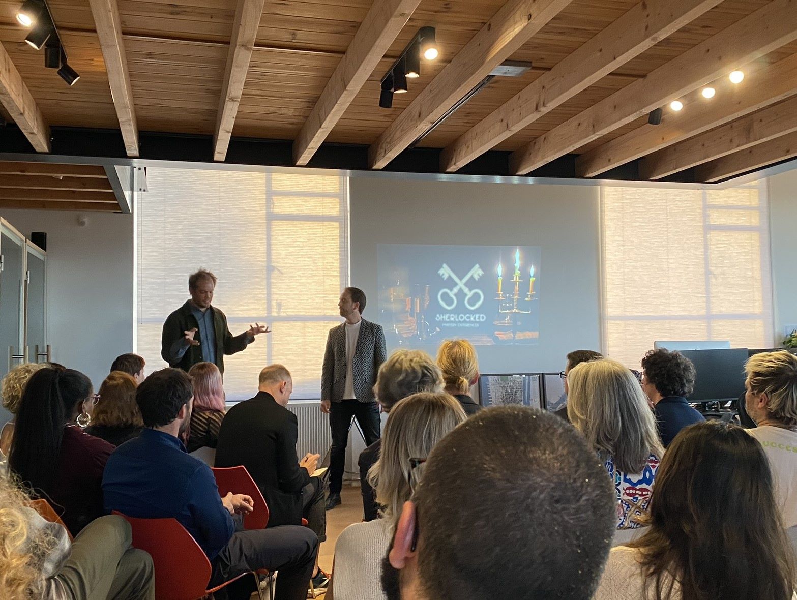 Attendees gathered at the WXO IRL Campfire event at Tellart's Amsterdam studio for in-depth discussions on AI and experiential design